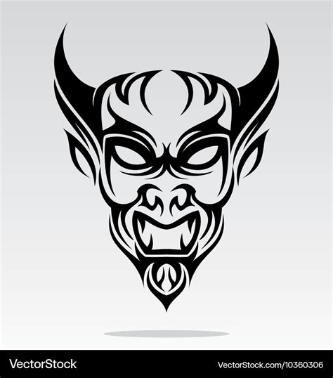 Devils Head Tattoo Design Royalty Free Vector Image