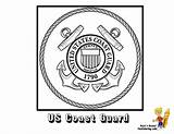 Coloring Pages Flag Guard Coast Military Army Kids Book Yescoloring Emblems Seal Navy American Ship Boys Print Veterans Usa Gif sketch template
