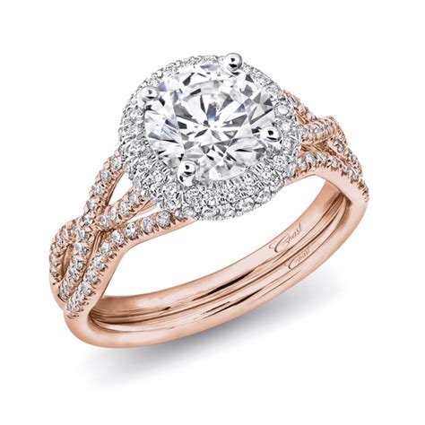 Rose gold engagement ring in a filigree setting. Engagement ring #LC5438RG - Rose Gold Collection - Coast Diamond Bridal Engagement Ring Collections