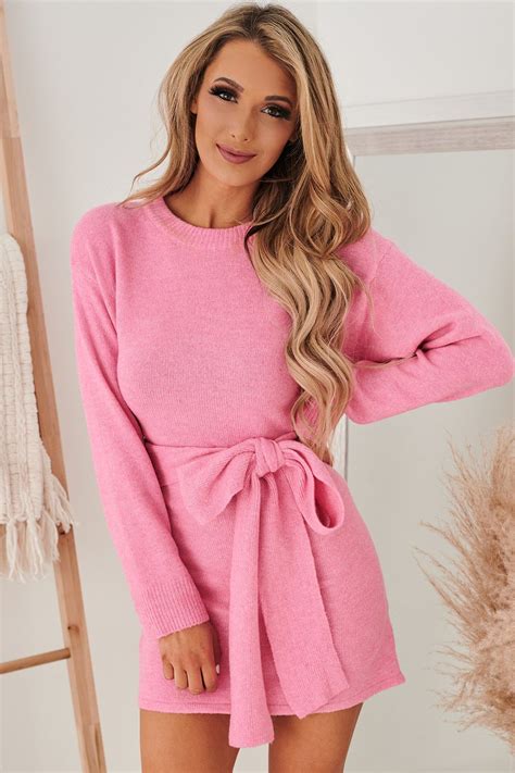 Pin By Stacy ️ Bianca Blacy On Clothing Pink Sweaterdresses In 2021