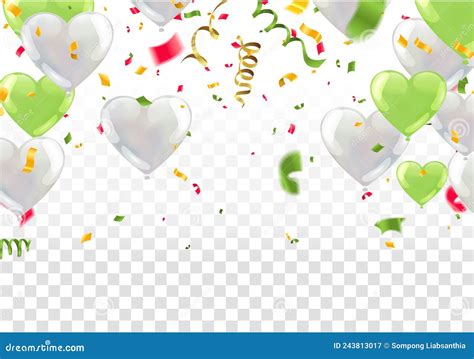 Vector Illustration Of A Colorful Party Background With Confetti