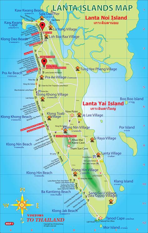 Koh Lanta Carte île De Koh Lanta Thaïlande Jailbroke