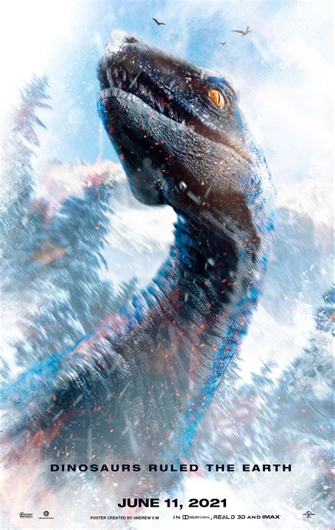 Jurassic World Dominion Banner Y Teaser Poster Blue