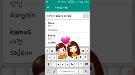 Aku Cinta Kamu Pake Bahasa Korea Youtube