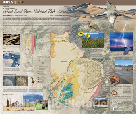 Map Geologic Map Of Great Sand Dunes National Park Colorado 2016