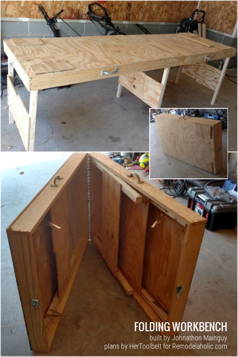 Diy Portable Folding Workbench Woodworking Plans Remodelaholic