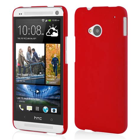 Polyshield Hard Case For Htc One M7 Red