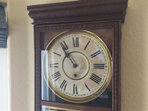 Antique Sessions Regulator Wall Clock Working And In Great Condition 17