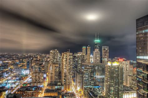 Cool Desktop Wallpaper Of Chicago Picture Of Chicago Lights Of Night
