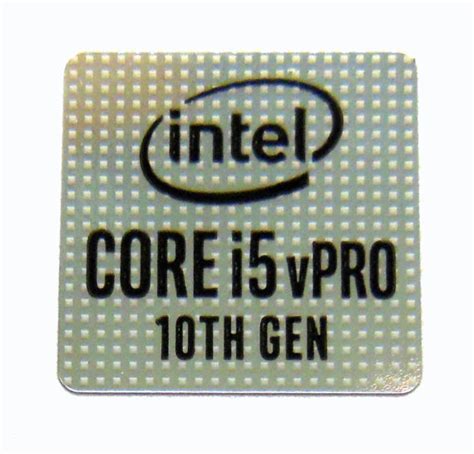 Intel Core I5 Vpro 10th Gen Sticker 14 X 14mm 916″ X 916″ 1074