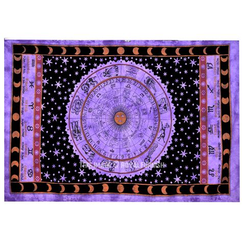 Get the best deals on tapestries. Twin Purple Zodiac Wall Tapestry, Horoscope Astrology Tapestry Bedding - RoyalFurnish.com