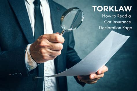 A car insurance declarations page is a concise overview of your policy provided by your insurance company. How to Read a Car Insurance Declaration Page | TorkLaw