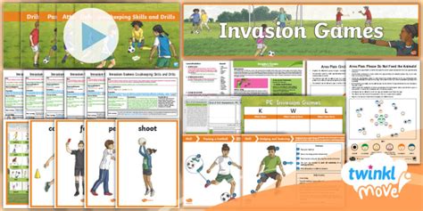 ball skills year 4 invasion games pe planning twinkl
