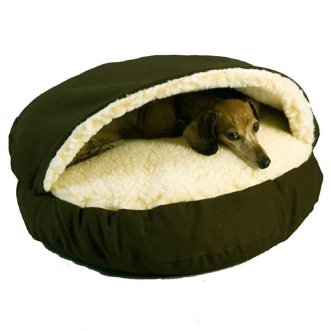 Snoozer Orthopedic Cozy Cave Pet Bed In Olive And Cream Petco