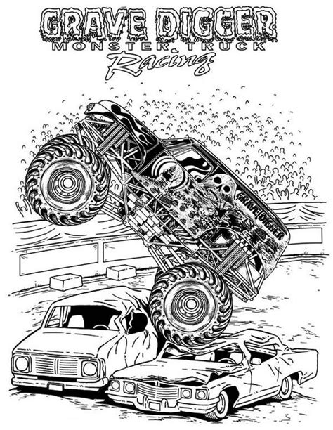 Grave digger coloring page pertaining to invigorate in coloring. Monster Truck, Grave Digger Monster Truck Coloring Page ...