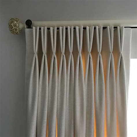 Tracked Pole With Double Pleat Heading Stylish Curtains Pinch Pleat