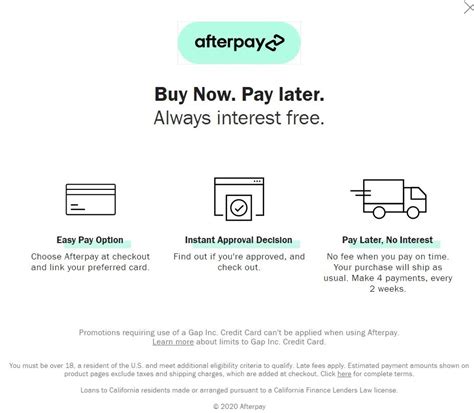 Does Old Navy Accept Afterpay Financing — Knoji