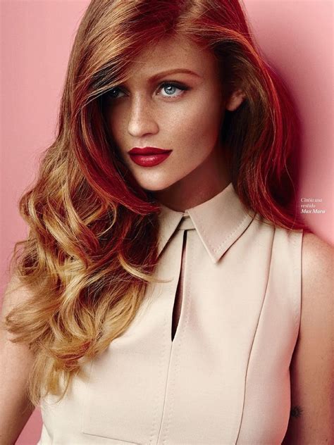 cintia dicker for marie claire brazil july 2014 redhead beauty hair styles cintia dicker