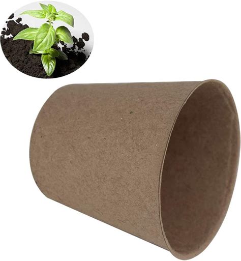 Huvai 200 Pack 315 Square Biodegradable Peat Pots Plant Seedling Sap