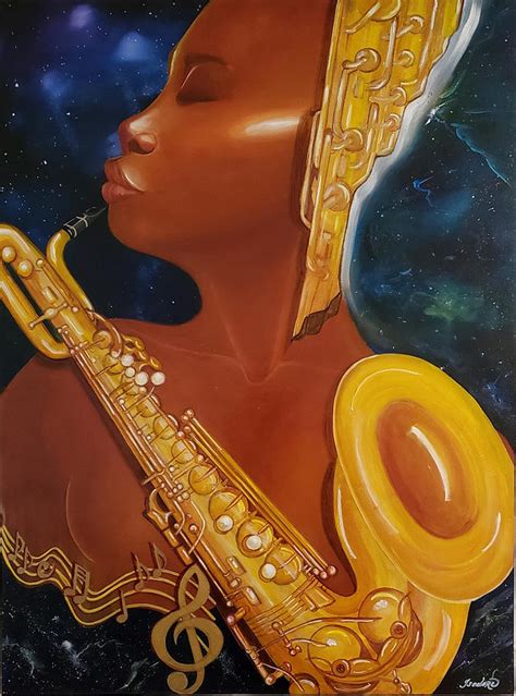 Lady And The Saxophone Painting By Isadore Smith Fine Art America