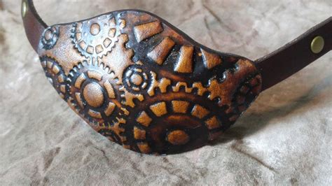 Steampunk Eye Patch Steam Punk Leather Eyepatch Adult Etsy