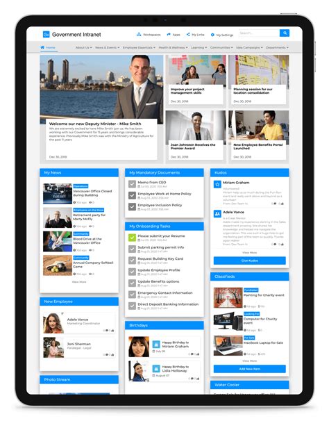 Government Sharepoint Intranet Template Hello Intranet