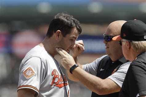 Orioles Monitoring Seth Smiths Eye After Foul Ball Bounced Off Ground