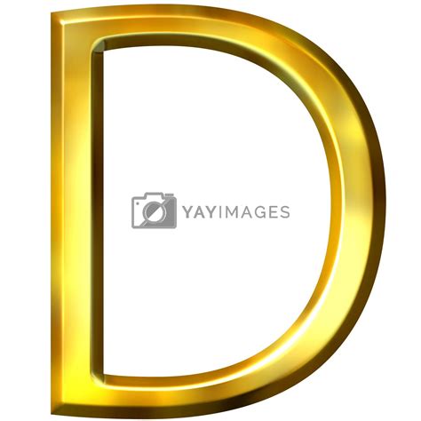 3d Golden Letter D By Georgios Vectors And Illustrations Free Download