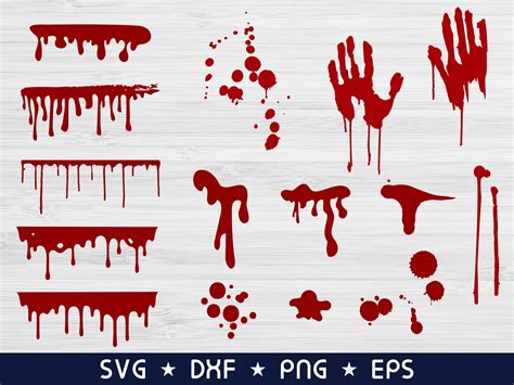 Dripping Blood Svg Halloween Svg Blood Splatter Svg Horror Etsy