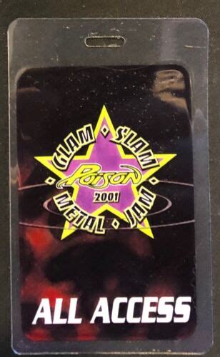 🔥poison Backstage Pass Laminate All Access Lower Price Ebay