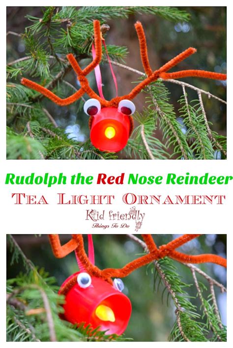 Easy Rudolph Christmas Ornament Craft