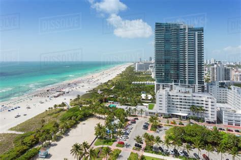 Elevated View Of Beach And Hotels In South Beach Miami Beach Miami