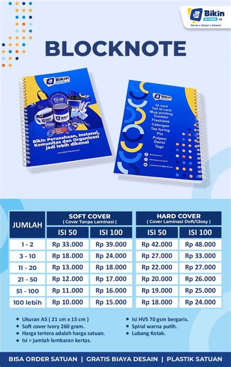 Daftar Harga Blocknote Bikin ID Card Panitia BUMN Dan Karyawan Lanyard ID Card Murah Jogja