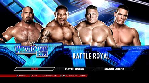Wwe 2k14 Ps3 Batista Vs Brock Lesnar Vs Goldberg Vs John Cena 4 Man