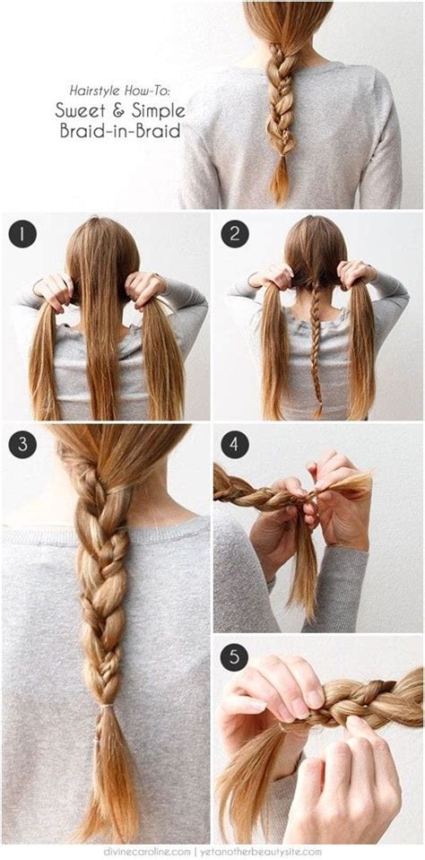 Grab a small piece of hair that you want to start the braiding, and separate it into three small equal portions. 20 Cute and Easy Braided Hairstyle Tutorials
