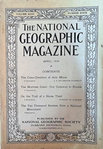 1919 National Geographic Single Issues Vol 1 Ebay