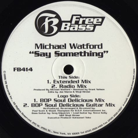 Michael Watford Say Something 1996 Vinyl Discogs