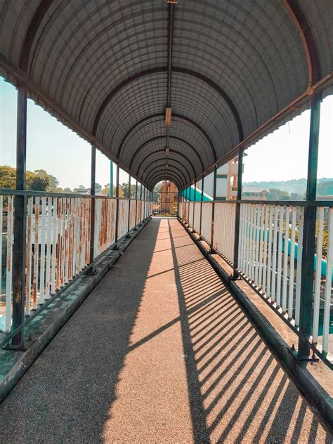Photo Of A Footbridge With Roof · Free Stock Photo
