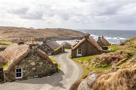 Gerrannan Blackhouse Village The Hebrides Cottages Scotland Outer