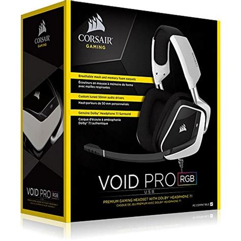 Corsair VOID Pro RGB USB Dolby 7 1 Auriculares Gaming Blanco