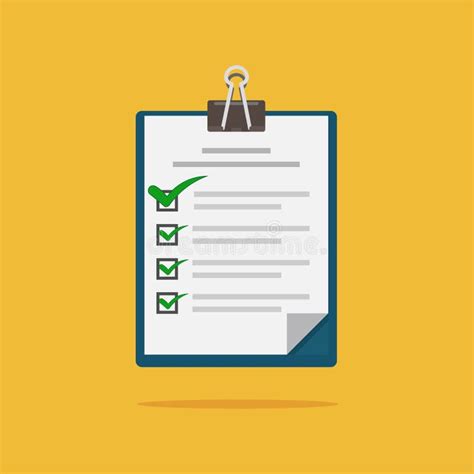 Clipboard With Checklist Icon Document For Survey Checklist Vector