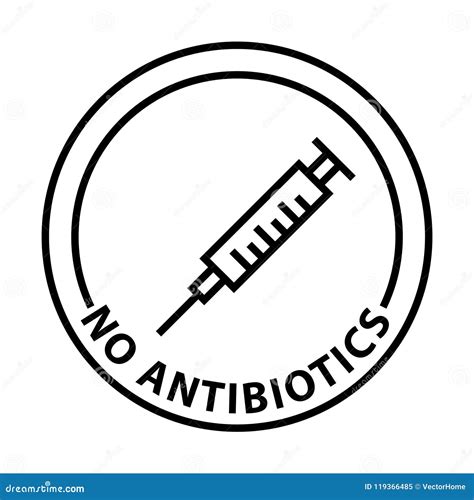 Antibiotics Vector Illustration Labeled Health Medication Treatment