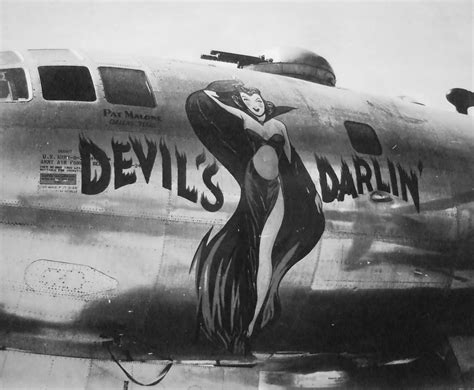 Boeing B 29 40 Bw Superfortress Devil S Darlin Nose Art Tinian 1945