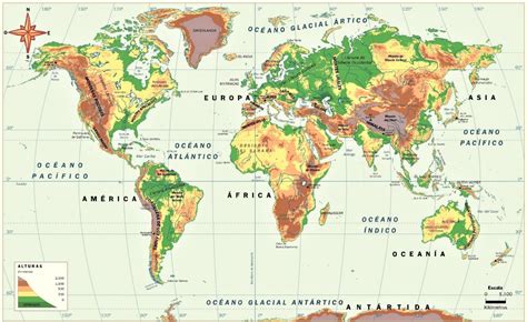 Mapamundi Grande planisferios temáticos para descargar e imprimir