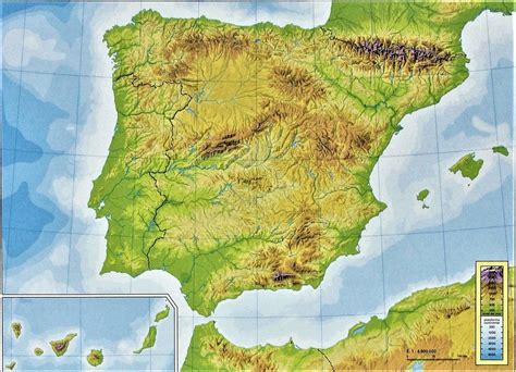 Mapa Físico De La Península Ibérica Y Los Archipiélagos Diagram Quizlet