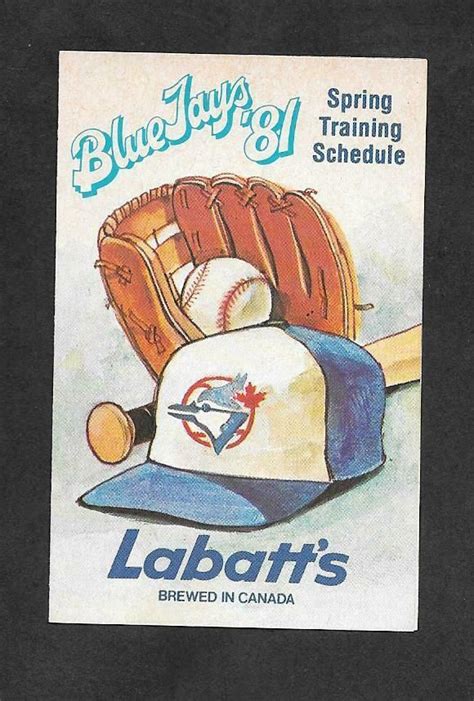 1981 Toronto Blue Jays Spring Training Baseball Pocket Schedule