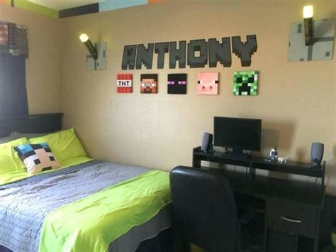 How to create a teen boy bedroom design using teen boy decor that speaks to his own personal style. 20 Awesome Minecraft Bedroom Ideas | Boys bedroom sets ...