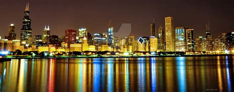 Chicago Downtown At Night By Szelpuk On Deviantart