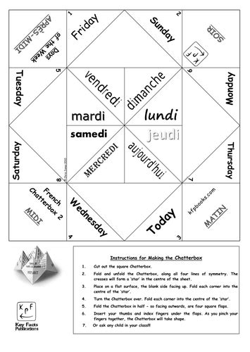 We did not find results for: French Days of the Week Chatterbox by chris1962 - Teaching ...