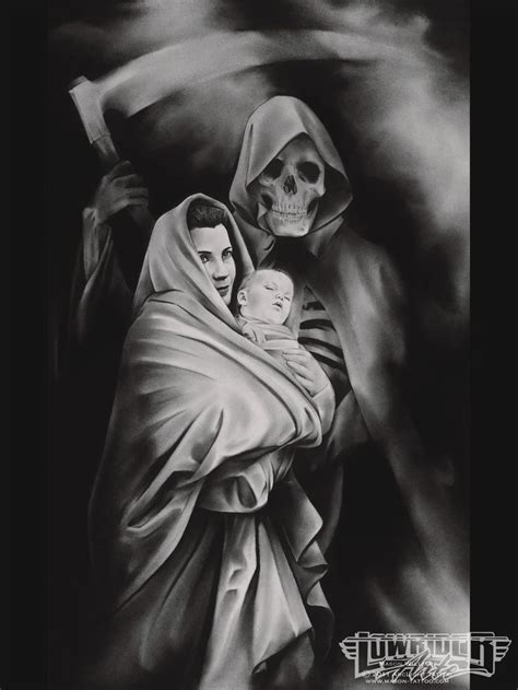 Grim Reaper Holding Baby Fashiondesigndrawingseasy